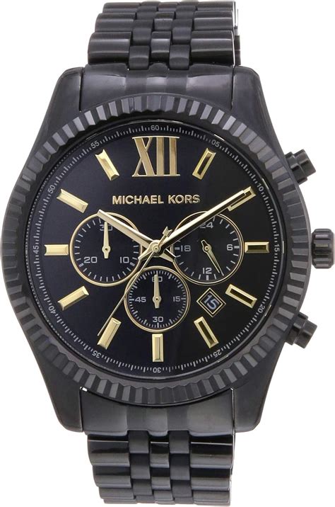 michael kors mens map dial men black|Michael Kors Lexington Men's Watch, Stainless Steel Bracelet .